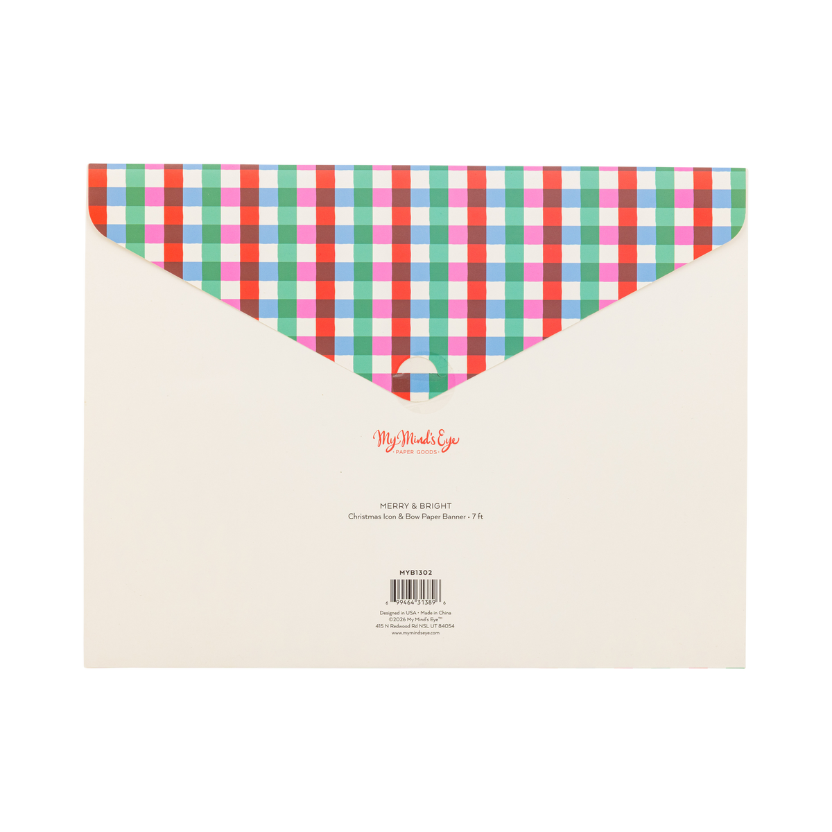 MYB1302 - Colorful Christmas Cutouts Paper Banner 7ft