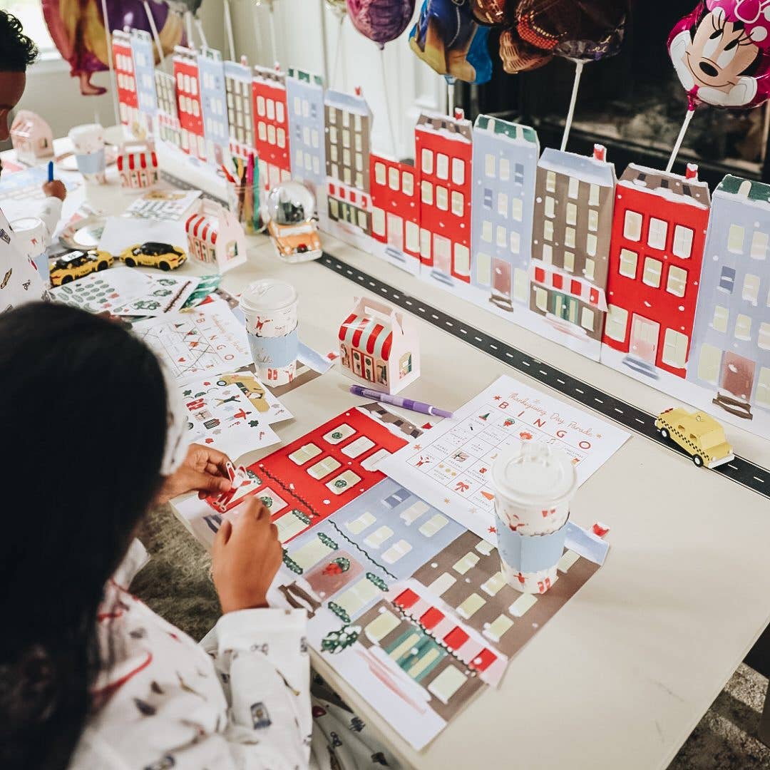 CIT1314 - City Storefront Christmas Placemats with Stickers