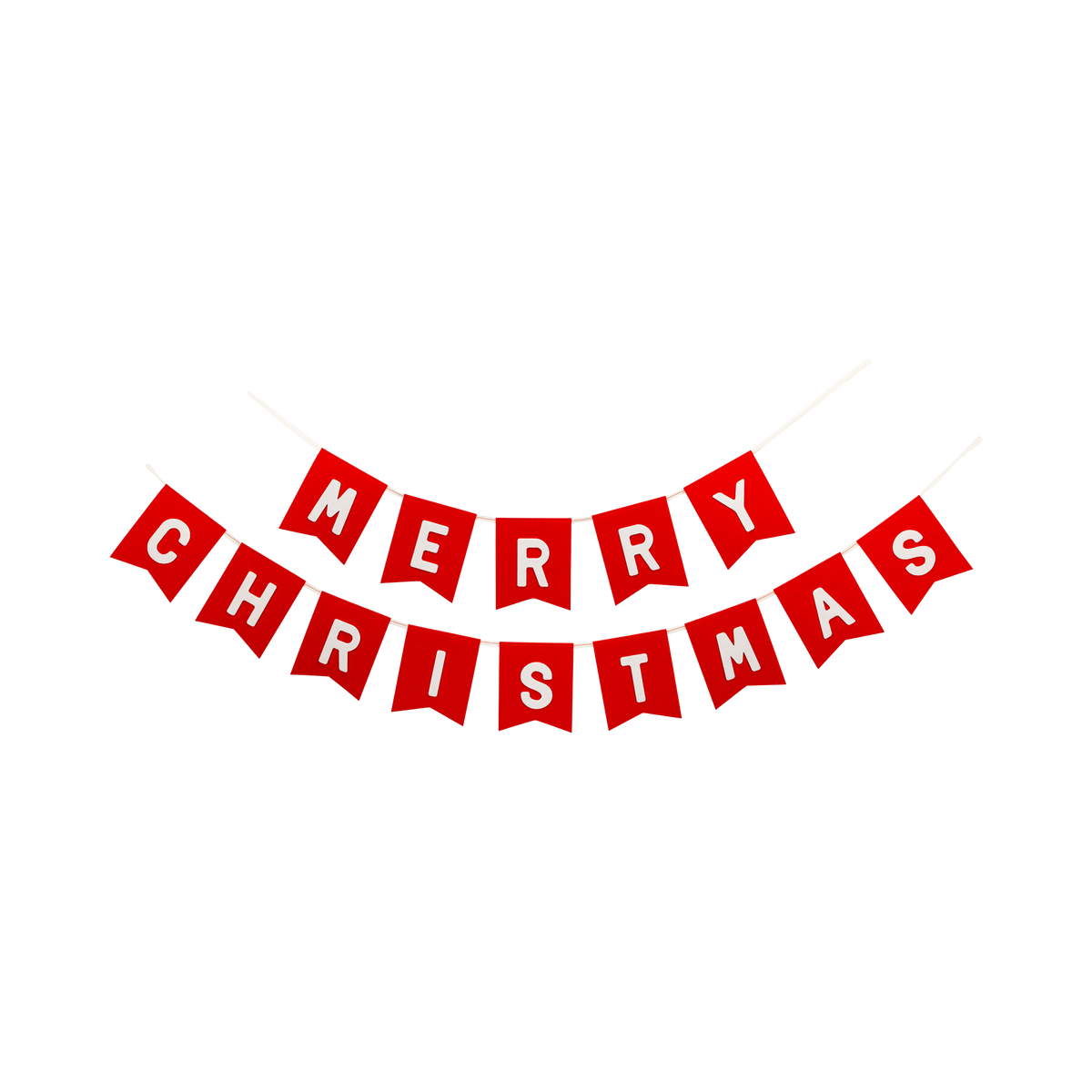 BEC1303 - Merry Christmas Red Felt Banner Set