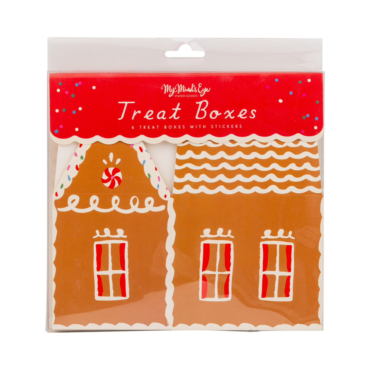 MYB1307 - Gingerbread House Treat Boxes with Stickers