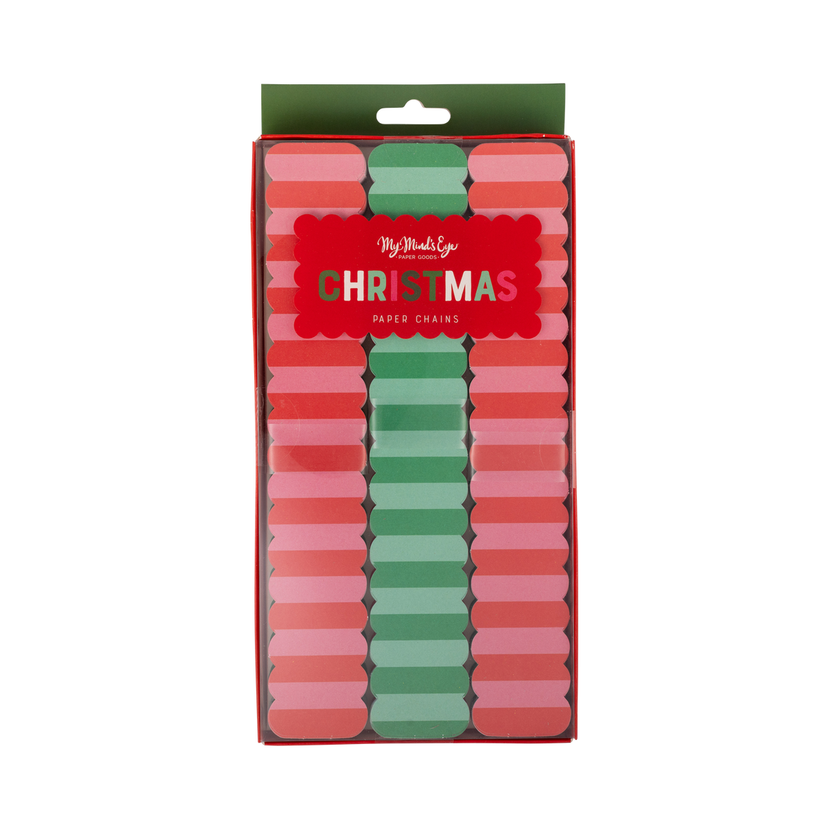 HOH1315 - Red, Pink and Green 20ft Christmas Paper Chains