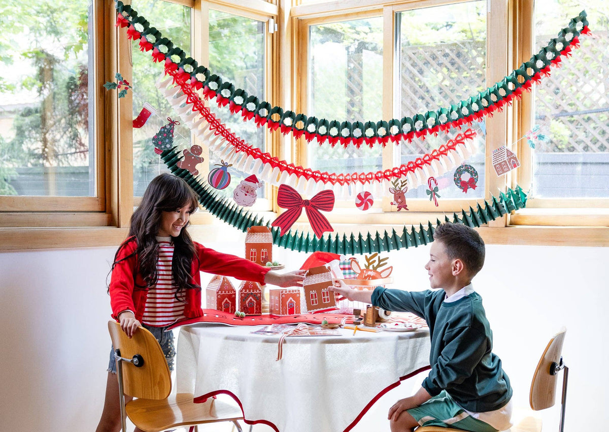MYB1302 - Colorful Christmas Cutouts Paper Banner 7ft