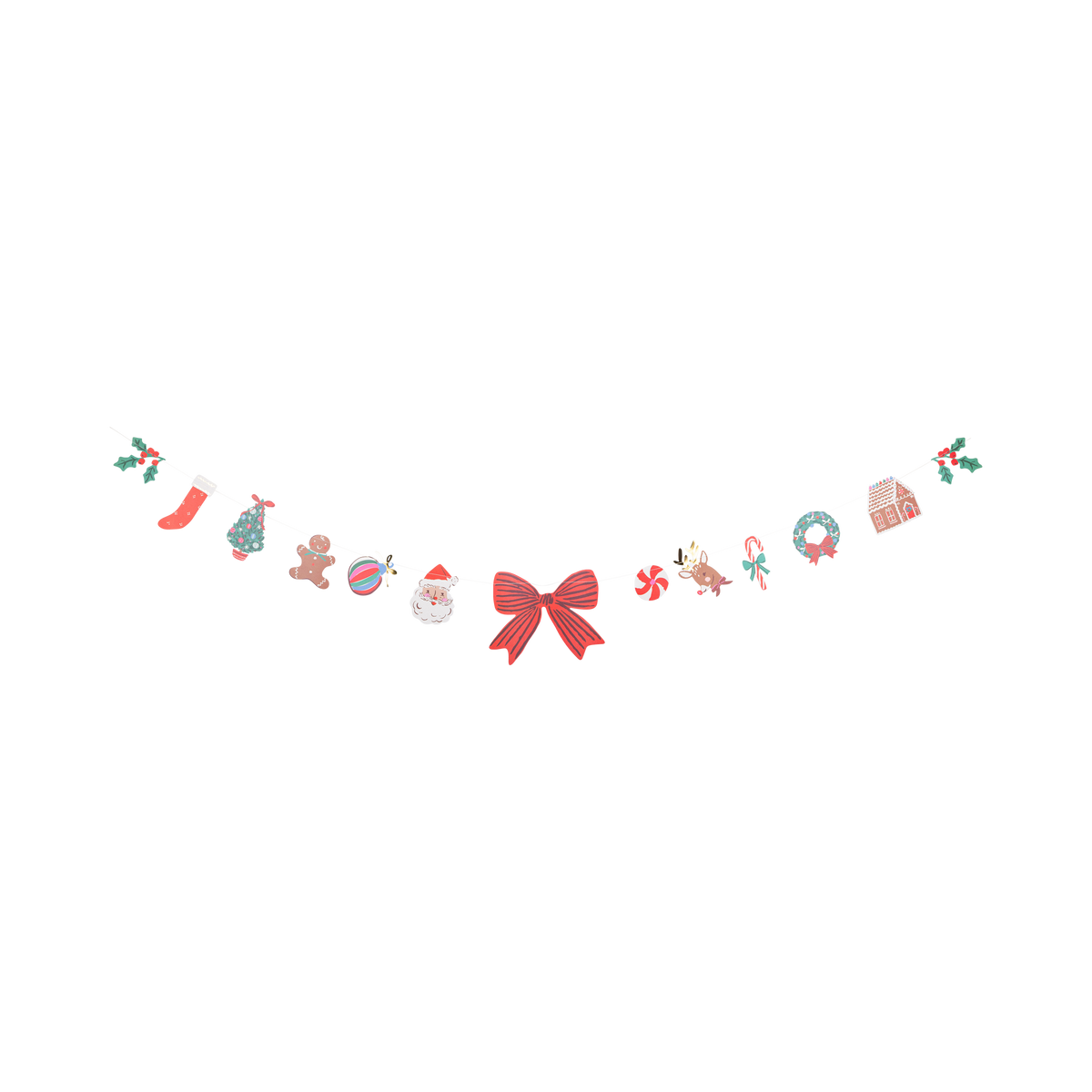 MYB1302 - Colorful Christmas Cutouts Paper Banner 7ft