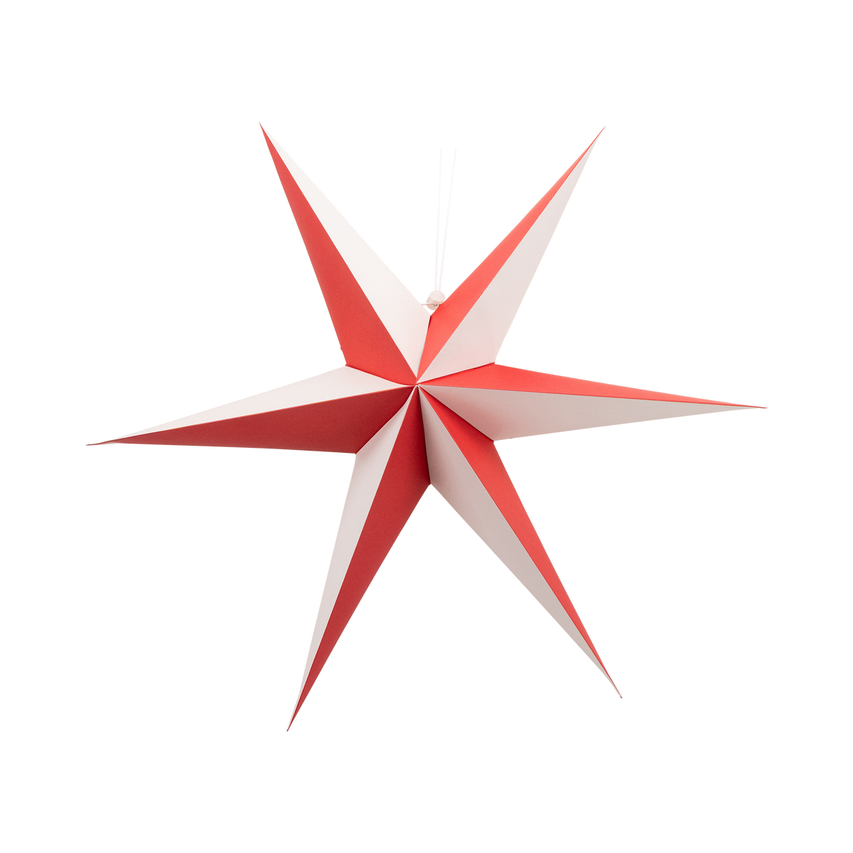 BEC1305 - Red and Cream Hanging Christmas Star Set
