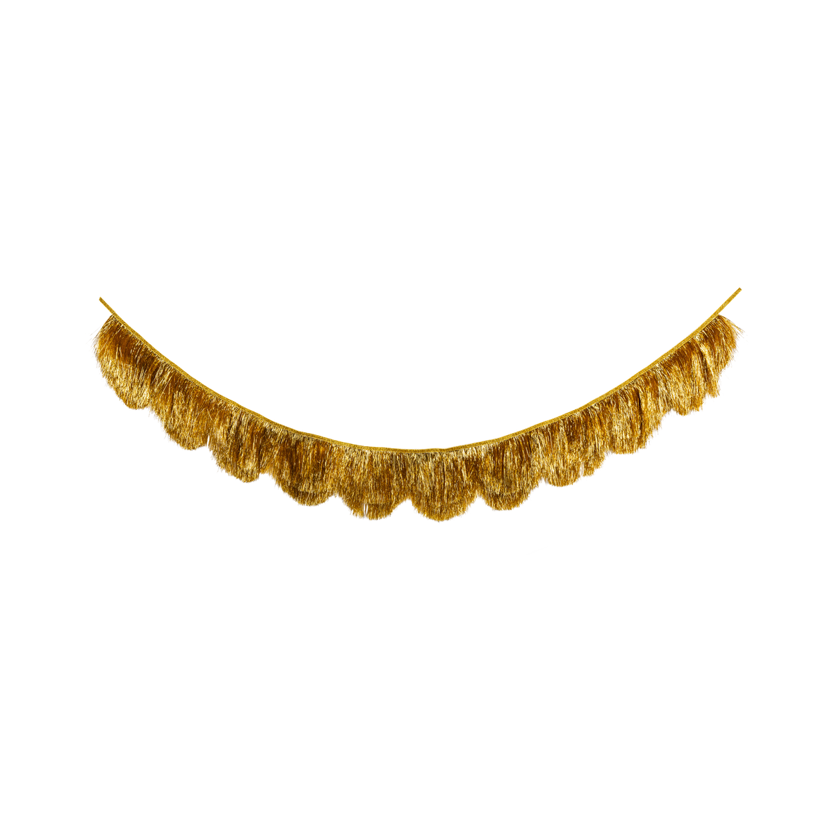CHR1306 - Gold Scalloped Tinsel Banner 6ft